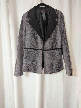 mark. By Avon Purple And Black Snakeskin Print Blazer